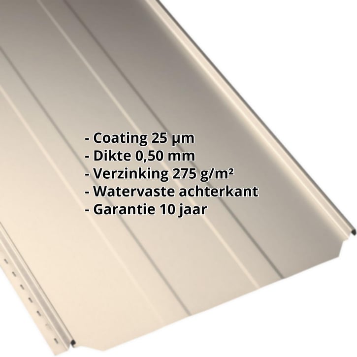 Felsplaat PD-510-S | Damwand Staal 0,50 mm | 25 µm Polyester | 1015 - Licht ivoorkleurig Felsplaat PD-510-S | Damwand | Staal 0,50 mm | 25 µm Polyester | 1015 - Licht ivoorkleurig #2