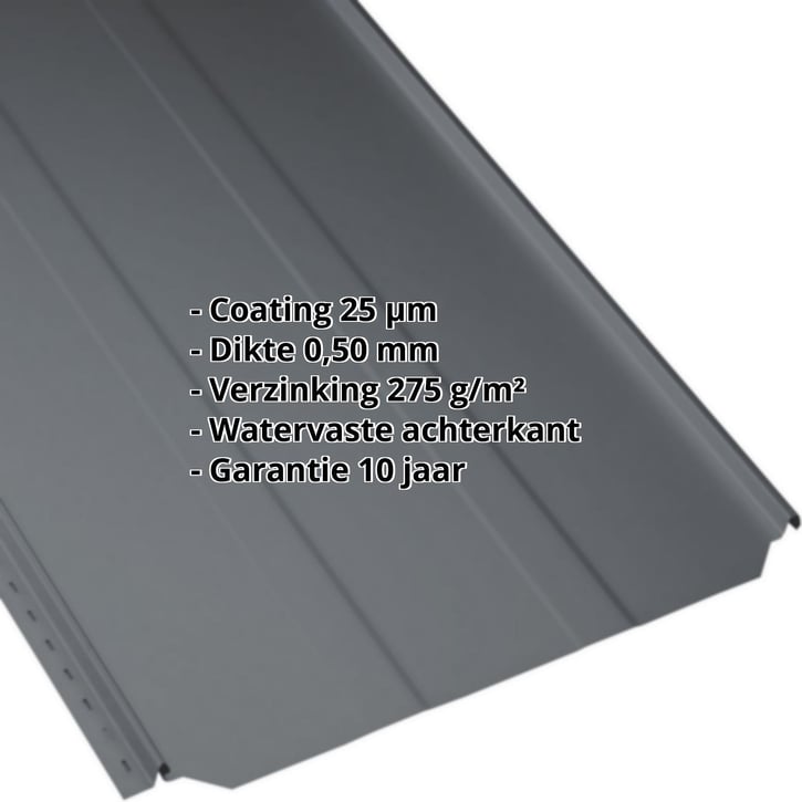 Felsplaat PD-510-S | Damwand Staal 0,50 mm | 25 µm Polyester | 7016 - Antracietgrijs Felsplaat PD-510-S | Damwand | Staal 0,50 mm | 25 µm Polyester | 7016 - Antracietgrijs #2