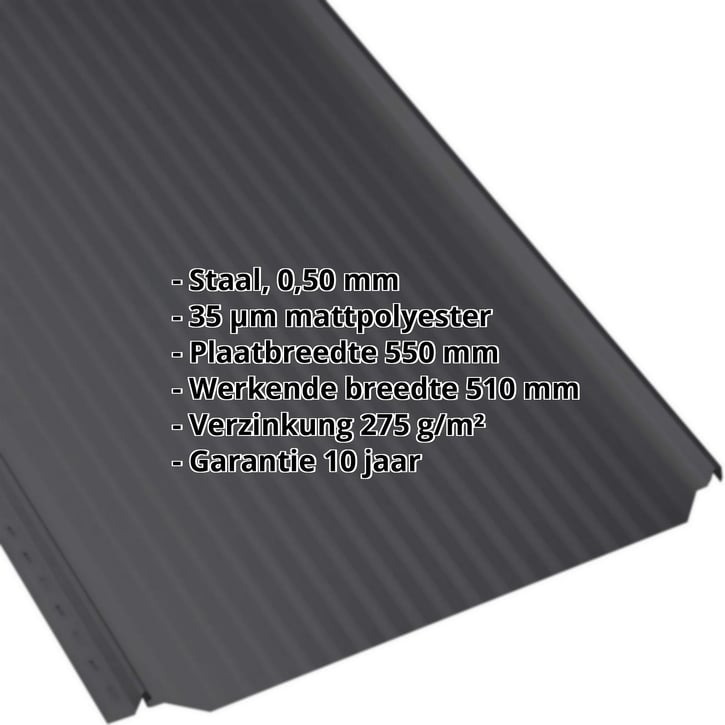 Felsplaat PD-510-S | Mikro Staal 0,50 mm | 35 µm mattpolyester | 9005 - Gitzwart Felsplaat PD-510-S | Mikro | Staal 0,50 mm | 35 µm mattpolyester | 9005 - Gitzwart #2