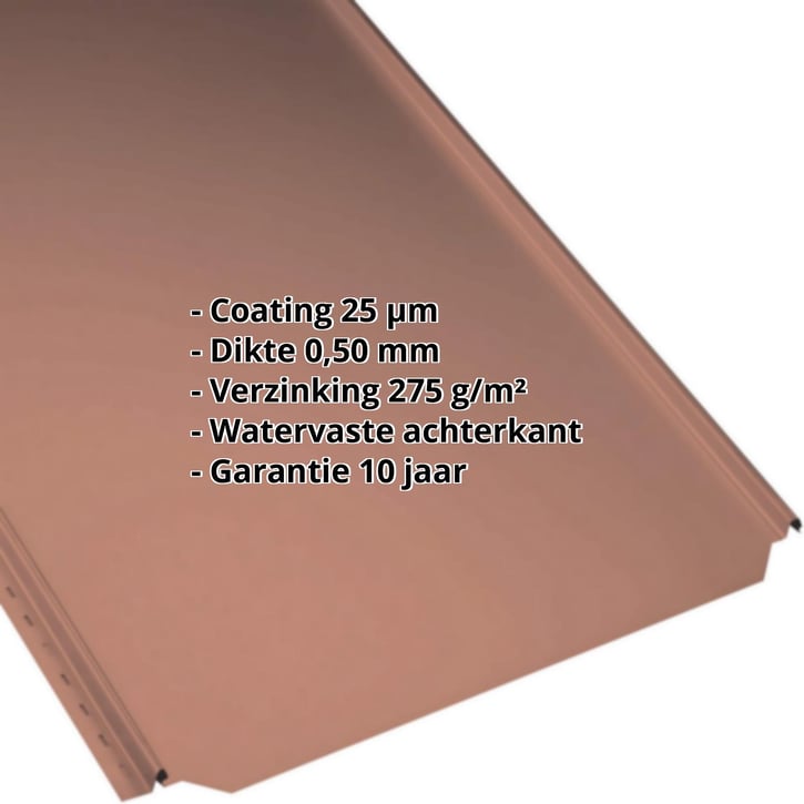 Felsplaat PD-510-S | Vlak Staal 0,50 mm | 25 µm Polyester | 8004 - Koperbruin Felsplaat PD-510-S | Vlak | Staal 0,50 mm | 25 µm Polyester | 8004 - Koperbruin #2