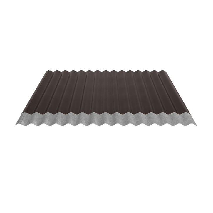 Golfplaat 18/1064 | Dak | Anti-Drup 700 g/m² | Staal 0,50 mm | 35 µm Mattpolyester | 32 - Donkerbruin #5