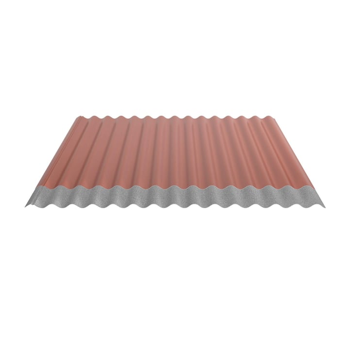 Golfplaat 18/1064 | Dak | Anti-Drup 700 g/m² | Staal 0,50 mm | 60 µm Puramid | 8004 - Koperbruin #5