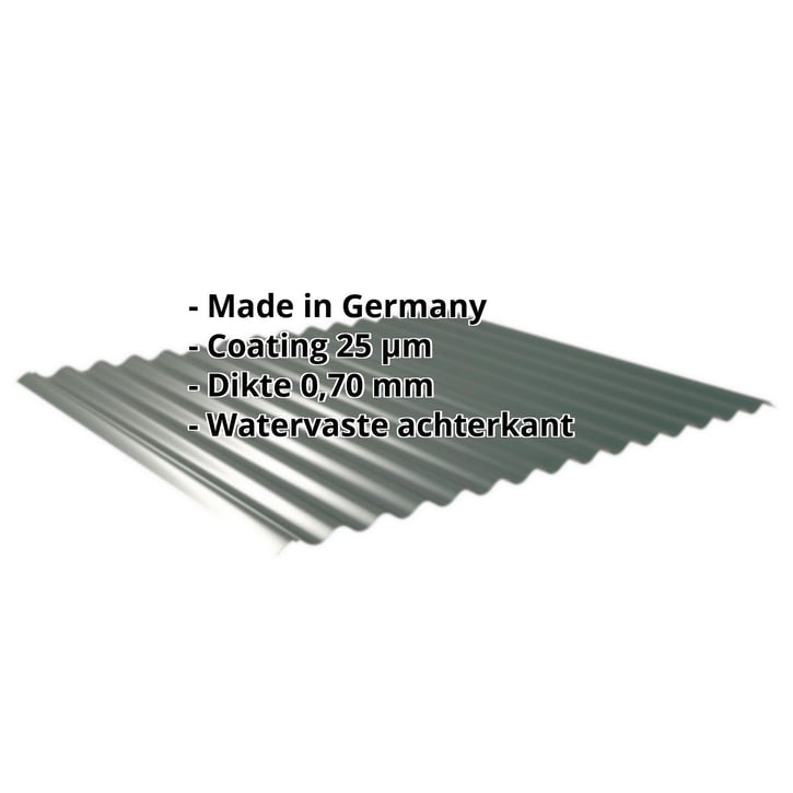 Golfplaat 18/1064 | Dak | Aluminium 0,70 mm | 25 µm Polyester | 6005 - Mosgroen #2