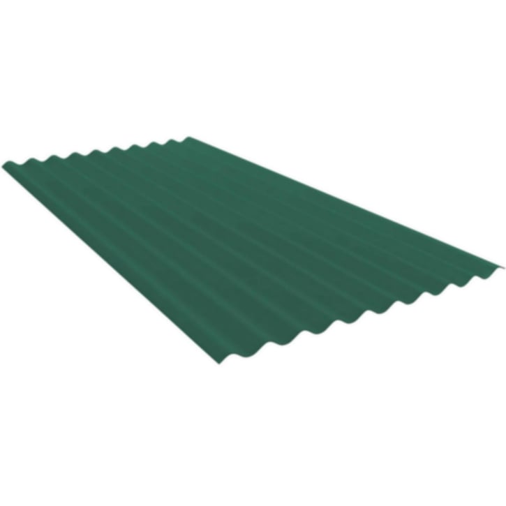 Golfplaat PF25W | Gevel | Staal 0,75 mm | 25 µm Polyester | 6005 - Mosgroen #2