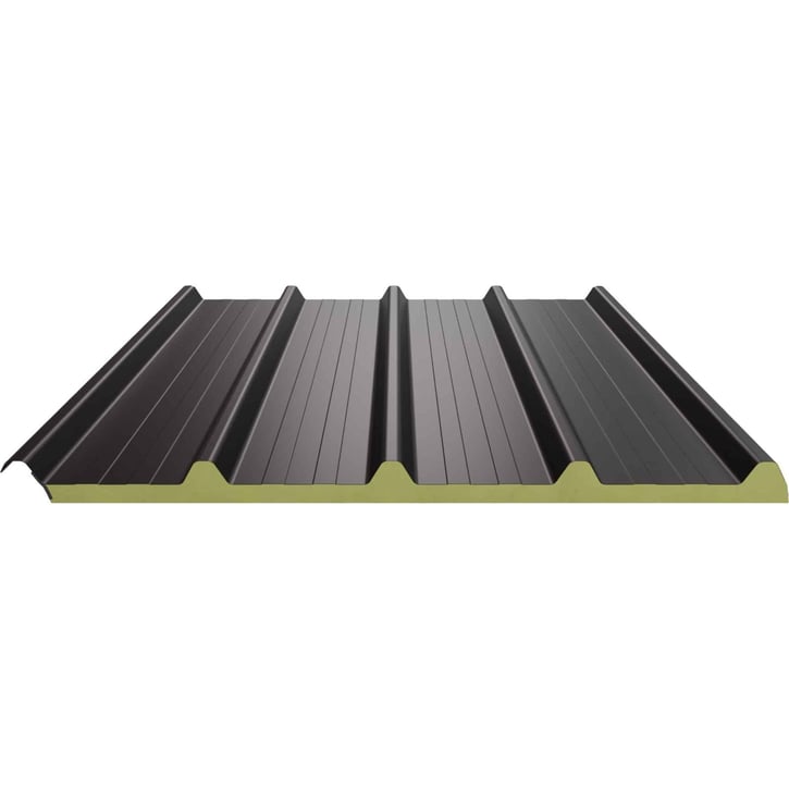 Sandwich Paneel ECO 1000-30 | Dak | Kern 30 mm | 25 µm Polyester | 8019 - Grijsbruin | 2600 mm #1