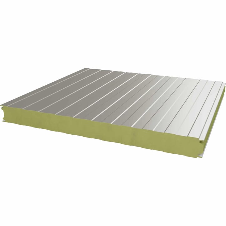 Sandwich Paneel Wall 1100 80 | Gevel | Kern 80 mm | 25 µm Polyester | 9002 - Grijswit | 3000 mm #2