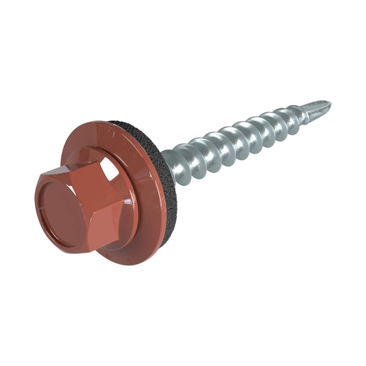 Verzinkte schroeven | Voor montage dal op houten constructie | 4,8 x 35 mm E14 | Roodbruin #1