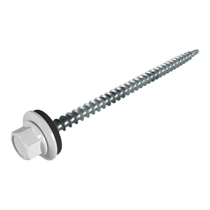Verzinkte schroeven | Voor montage profieltop op houten constructie 4,8 x 80 mm E14 | Grijswit Verzinkte schroeven | Voor montage profieltop op houten constructie | 4,8 x 80 mm E14 | Grijswit #1