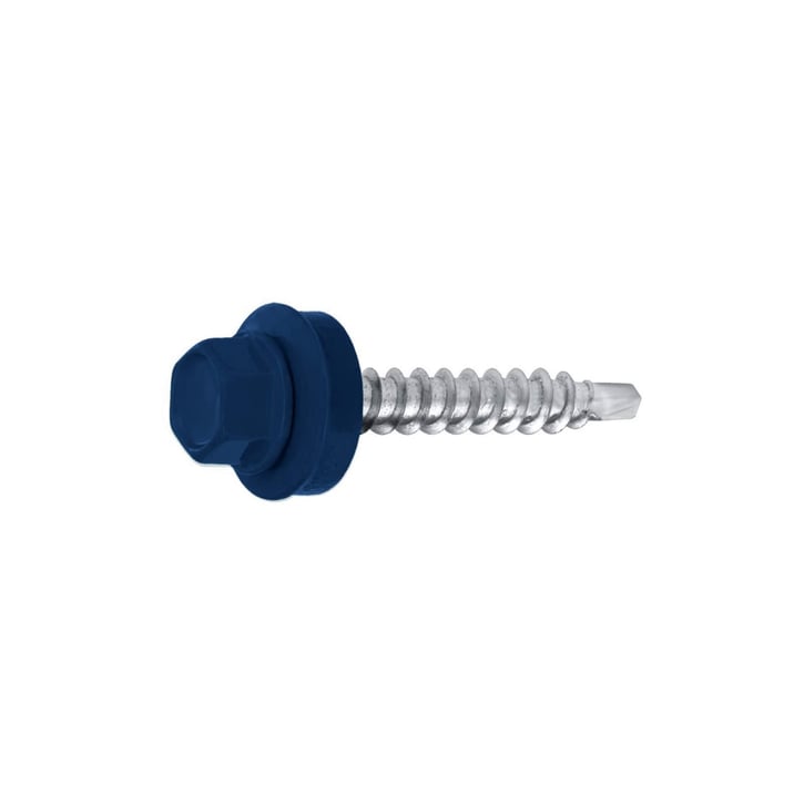 Verzinkte schroeven | Voor overlappingen en zetwerk | 4,8 x 20 mm D14 | Gentiaanblauw #1