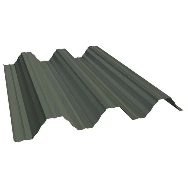 Warmdakplaat T92P | Dak | Staal 0,50 mm | 25 µm Polyester | 6020 - Chroomoxydegroen #1