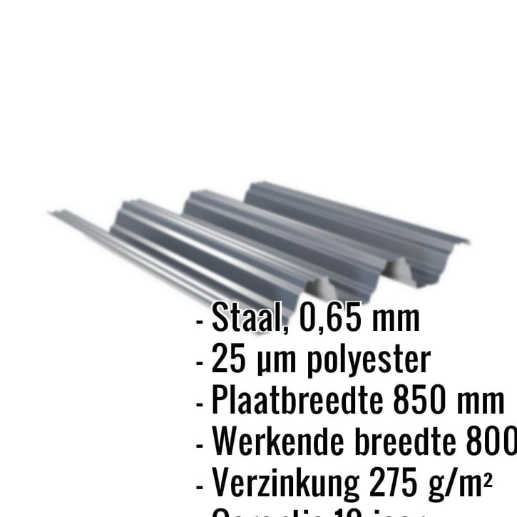 Warmdakplaat TP104 | Dak | Staal 0,65 mm | 25 µm Polyester | 7016 - Antracietgrijs #2