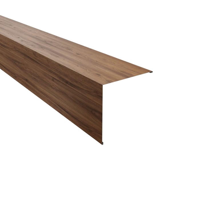 Buitenhoek | 195 x 195 mm | Staal 0,50 mm | 35 µm Structuurpolyester | Houtlook - Eiken #1