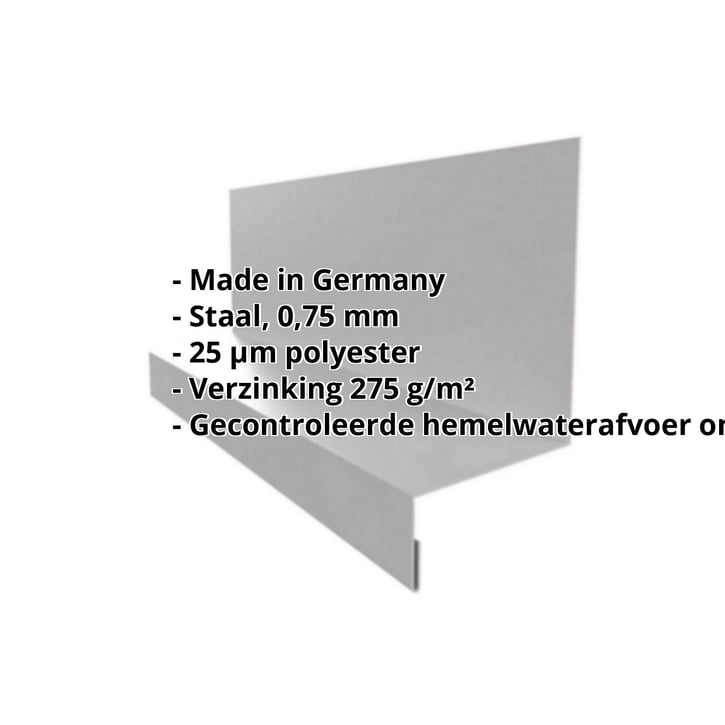 Dorpel | Typ 1 | 40 x 24 x 25 x 2000 mm | Staal 0,75 mm | 25 µm Polyester | 9007 - Grijs aluminiumkleurig #2