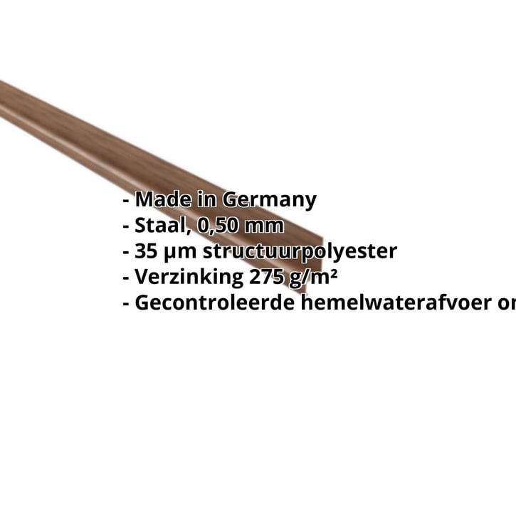 Dorpel | 50 x 25 x 20 mm | 100° | Staal 0,50 mm | 35 µm Structuurpolyester | Houtlook - Eiken #2