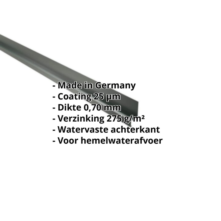 Dorpel | 50 x 25 x 20 mm | 100° | Aluminium 0,70 mm | 25 µm Polyester | 6005 - Mosgroen #2