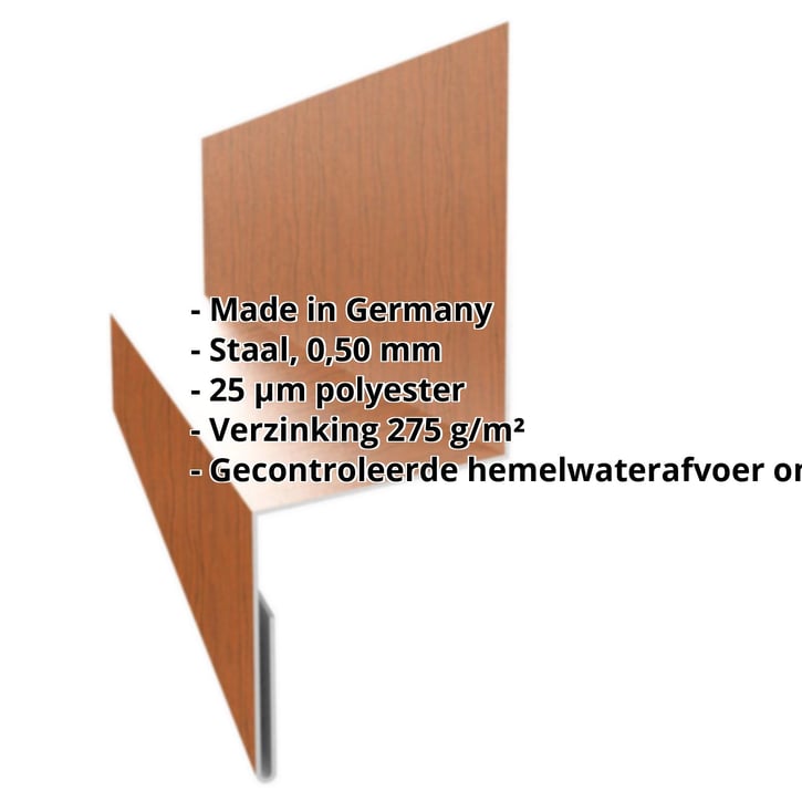 Dorpel | Typ 1 | 40 x 24 x 25 x 2000 mm | Staal 0,50 mm | 25 µm Polyester | Houtlook - Eiken #2