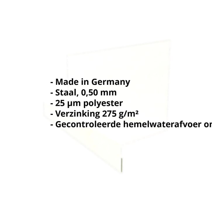 Dorpel | Typ 1 | 40 x 24 x 25 x 2000 mm | Staal 0,50 mm | 25 µm Polyester | 9002 - Grijswit #2
