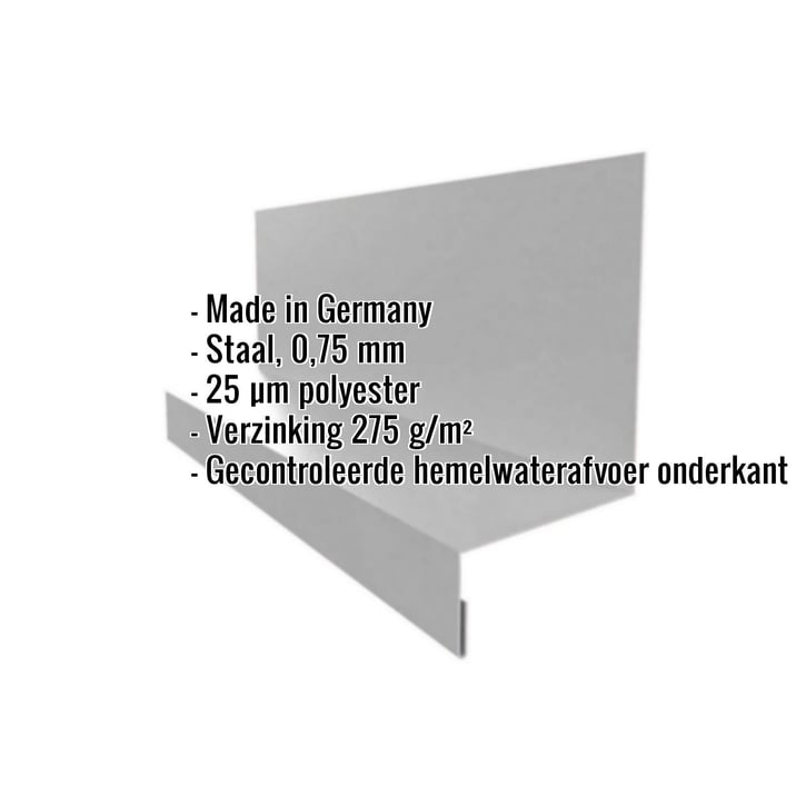 Dorpel | Typ 2 | 67 x 40 x 20 x 2000 mm | Staal 0,75 mm | 25 µm Polyester | 9007 - Grijs aluminiumkleurig #2