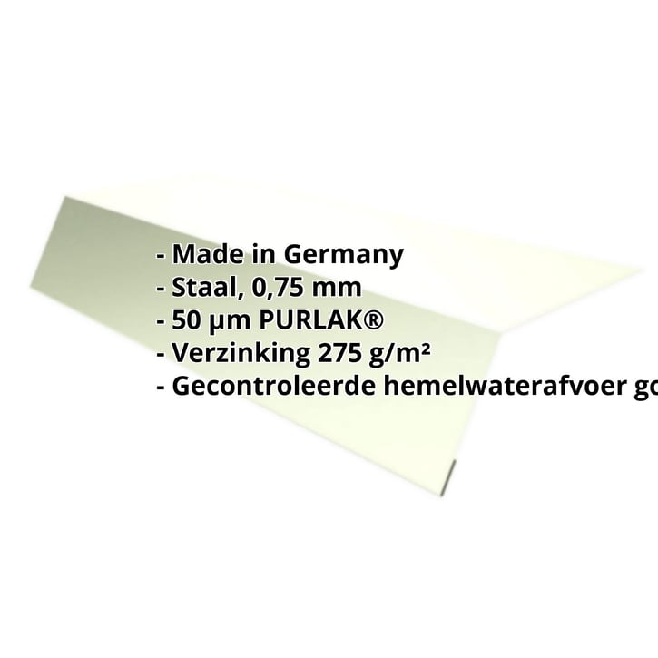Druiplijst | 125 x 70 x 2000 mm | Staal 0,75 mm | 50 µm PURLAK® | 9002 - Grijswit #2