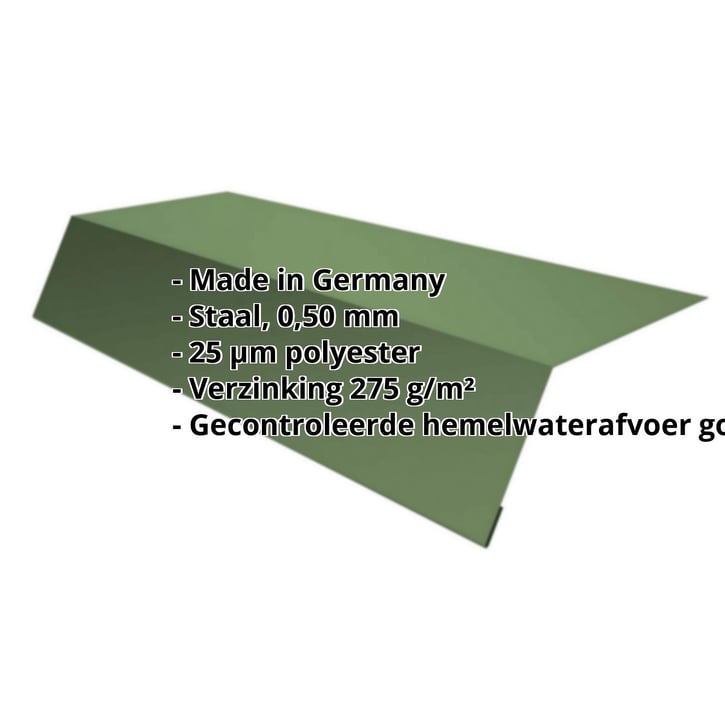 Druiplijst | 125 x 70 x 2000 mm | Staal 0,50 mm | 25 µm Polyester | 6011 - Resedagroen #2