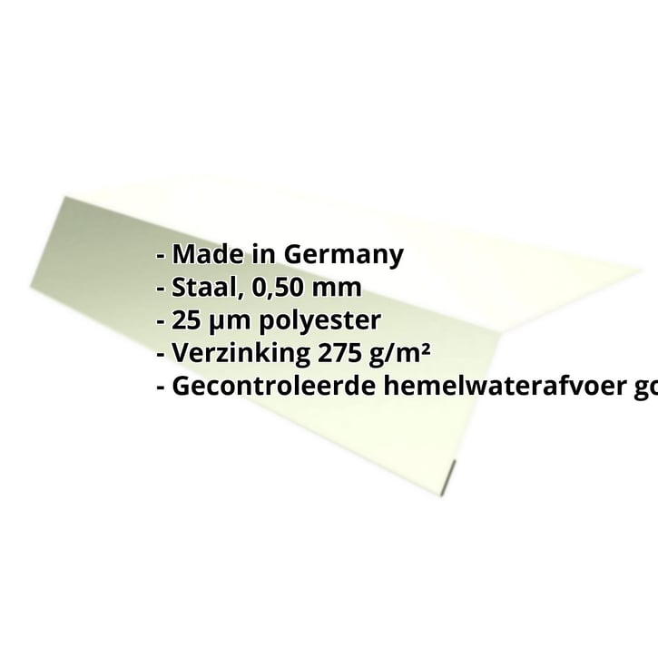 Druiplijst | 125 x 70 x 2000 mm | Staal 0,50 mm | 25 µm Polyester | 9002 - Grijswit #2