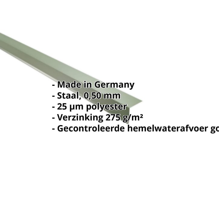 Druiplijst | 50 x 50 mm | 100° | Staal 0,50 mm | 25 µm Polyester | 6011 - Resedagroen #2