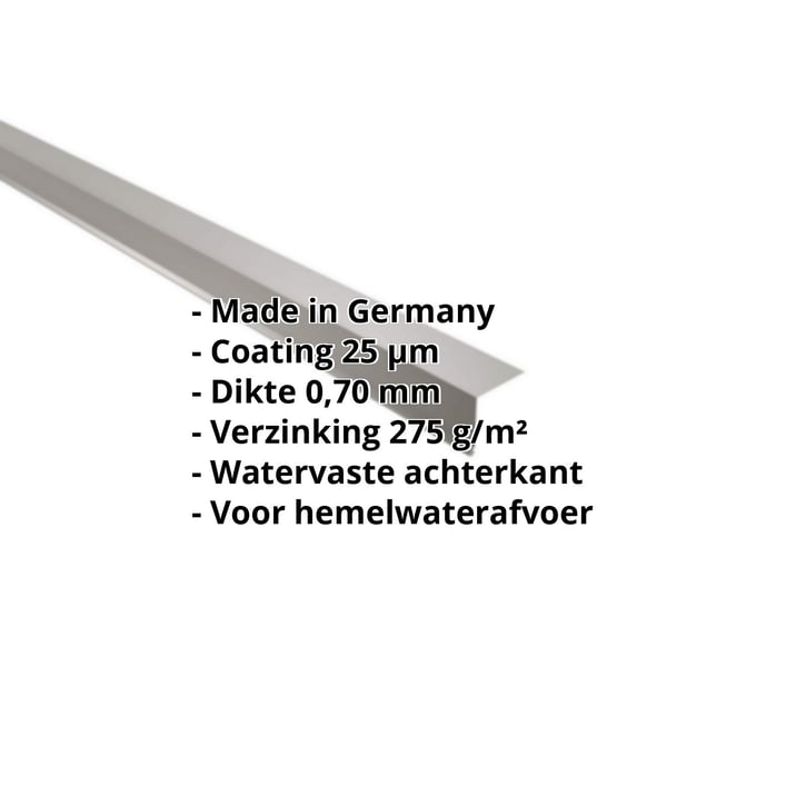 Druiplijst | 50 x 50 mm | 100° | Aluminium 0,70 mm | 25 µm Polyester | 9007 - Grijs aluminiumkleurig #2