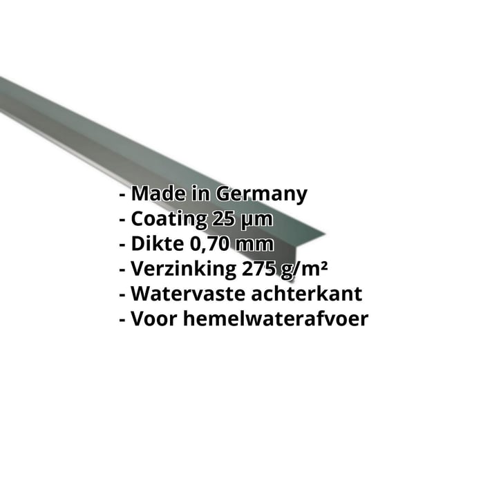 Druiplijst | 50 x 50 mm | 95° | Aluminium 0,70 mm | 25 µm Polyester | 6005 - Mosgroen #2