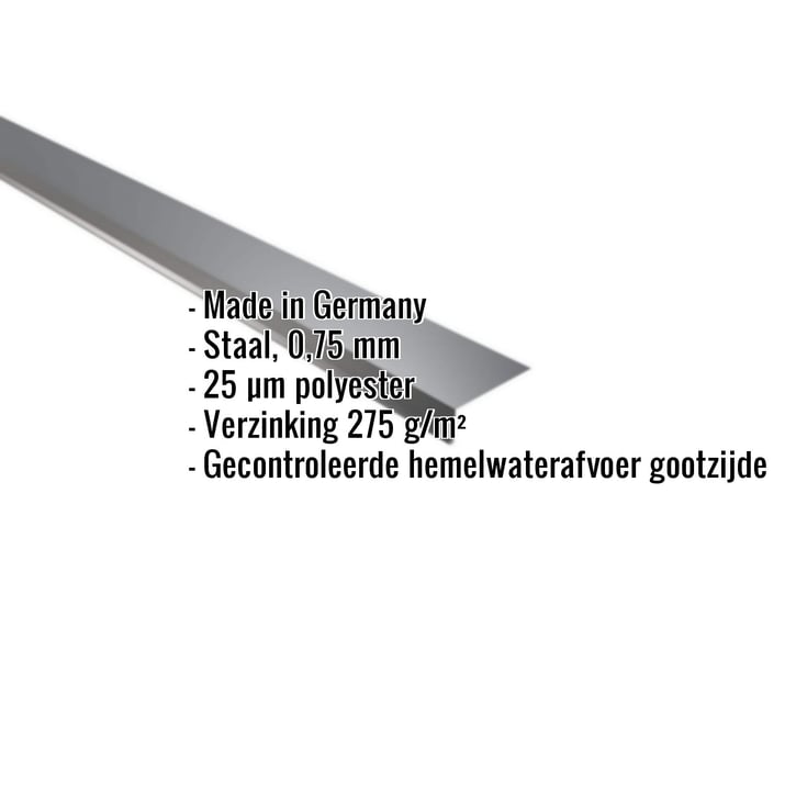 Druiplijst | 8 x 3 cm | 100° | Staal 0,75 mm | 25 µm Polyester | 7016 - Antracietgrijs #2