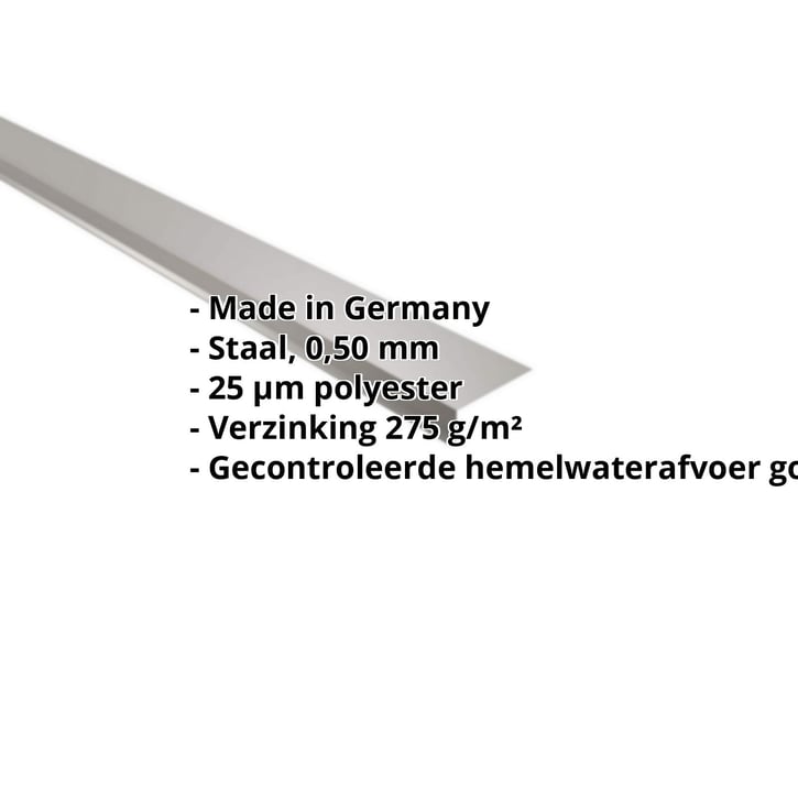 Druiplijst | 80 x 30 mm | 100° | Staal 0,50 mm | 25 µm Polyester | 9007 - Grijs aluminiumkleurig #2