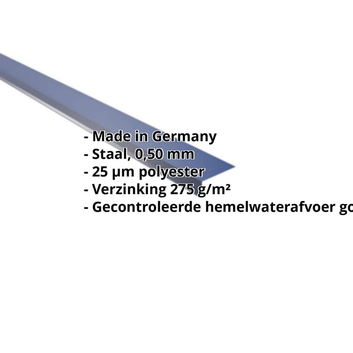 Druiplijst | 80 x 30 mm | 95° | Staal 0,50 mm | 25 µm Polyester | 5010 - Gentiaanblauw #2