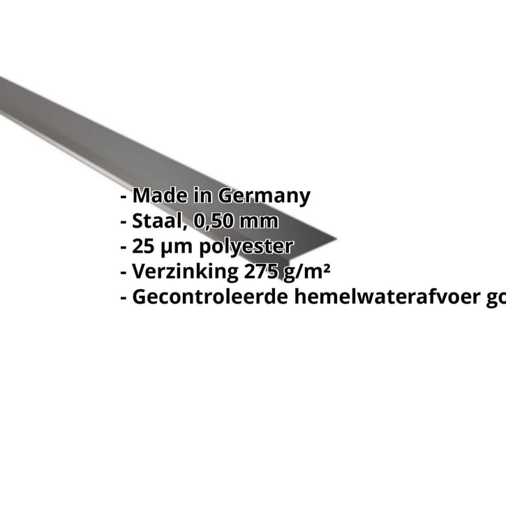 Druiplijst | 80 x 30 mm | 95° | Staal 0,50 mm | 25 µm Polyester | 9005 - Gitzwart #2