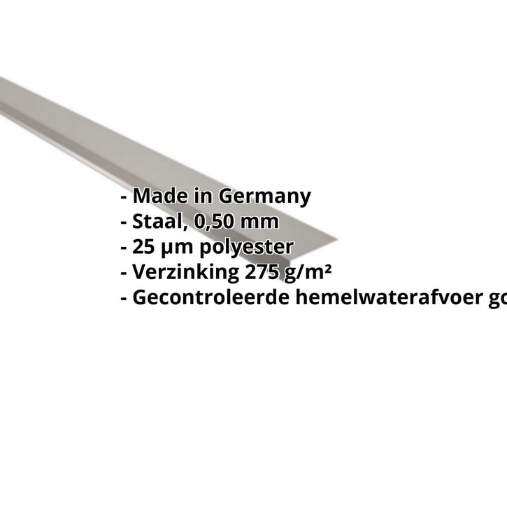 Druiplijst | 80 x 30 mm | 95° | Staal 0,50 mm | 25 µm Polyester | 9007 - Grijs aluminiumkleurig #2