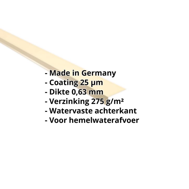 Druiplijst | 80 x 30 mm | 95° | Staal 0,63 mm | 25 µm Polyester | 1015 - Licht ivoorkleurig #2