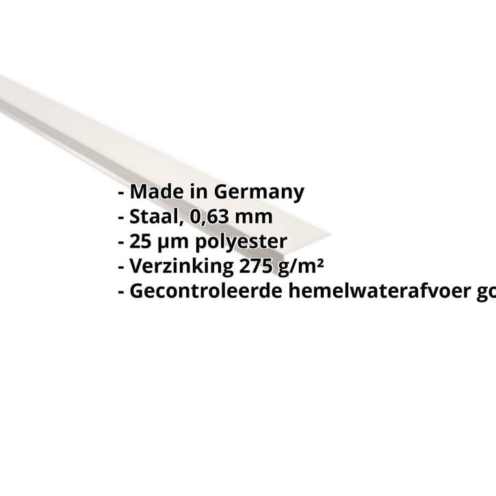 Druiplijst | 80 x 30 mm | 95° | Staal 0,63 mm | 25 µm Polyester | 9010 - Zuiverwit #2