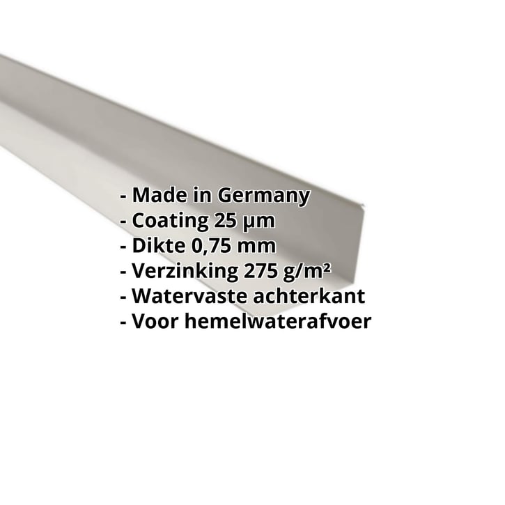 Druiplijst | 80 x 30 mm | 95° | Staal 0,75 mm | 25 µm Polyester | 9002 - Grijswit #2