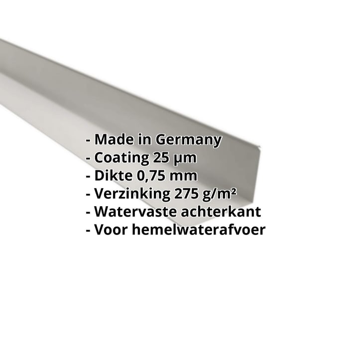 Druiplijst | 80 x 30 mm | 95° | Staal 0,75 mm | 25 µm Polyester | 9006 - Zilver-Metallic #2