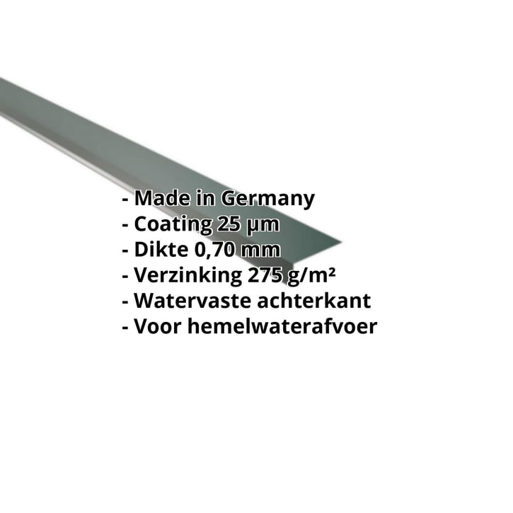 Druiplijst | 80 x 30 mm | 95° | Aluminium 0,70 mm | 25 µm Polyester | 6005 - Mosgroen #2