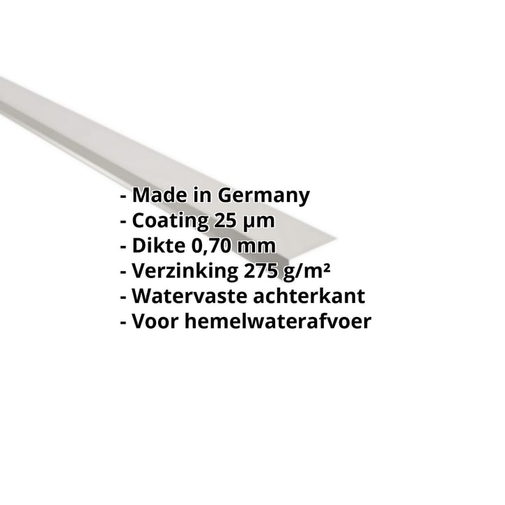 Druiplijst | 80 x 30 mm | 95° | Aluminium 0,70 mm | 25 µm Polyester | 9006 - Zilver-Metallic #2