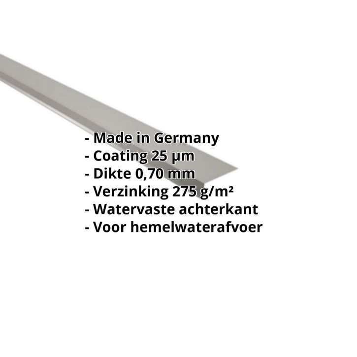 Druiplijst | 80 x 30 mm | 95° | Aluminium 0,70 mm | 25 µm Polyester | 9007 - Grijs aluminiumkleurig #2