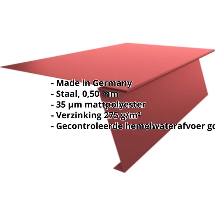 Startprofiel | Voor felsplaat PD-510-S | Staal 0,50 mm | 35 µm mattpolyester | 028 - Kersrood #2