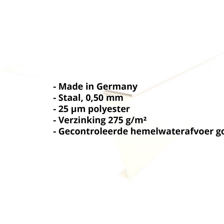Startprofiel | Voor felsplaat PD-510-S | Staal 0,50 mm | 25 µm Polyester | 9010 - Zuiverwit #2