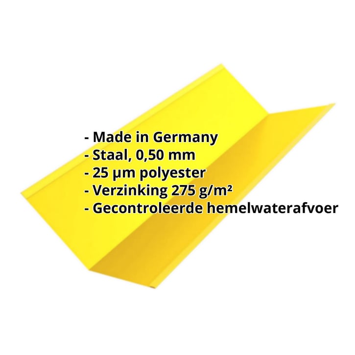 Kilgoot | 195 x 195 mm | Staal 0,50 mm | 25 µm Polyester | 1021 - Koolzaadgeel #2