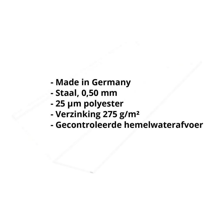 Kilgoot | 195 x 195 mm | Staal 0,50 mm | 25 µm Polyester | 9010 - Zuiverwit #2