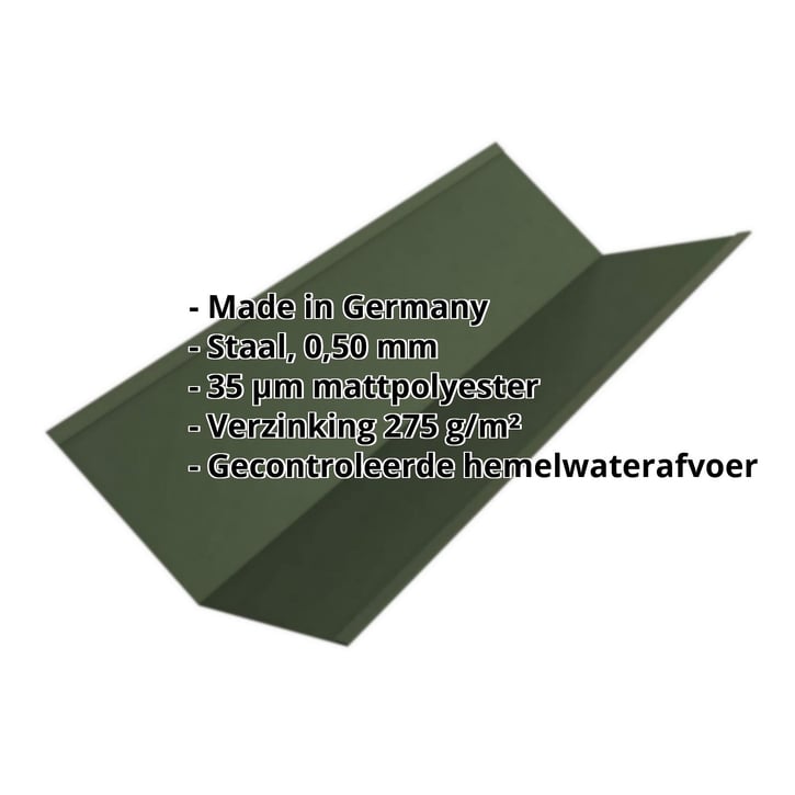 Kilgoot | 195 x 195 x 2000 mm | Staal 0,50 mm | 35 µm mattpolyester | 011 - Groen #2