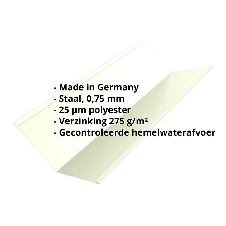 Kilgoot | 195 x 195 x 2000 mm | Staal 0,75 mm | 25 µm Polyester | 9002 - Grijswit #2