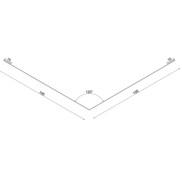 Kilgoot | 195 x 195 x 2000 mm | Staal 0,75 mm | 25 µm Polyester | 9002 - Grijswit #3
