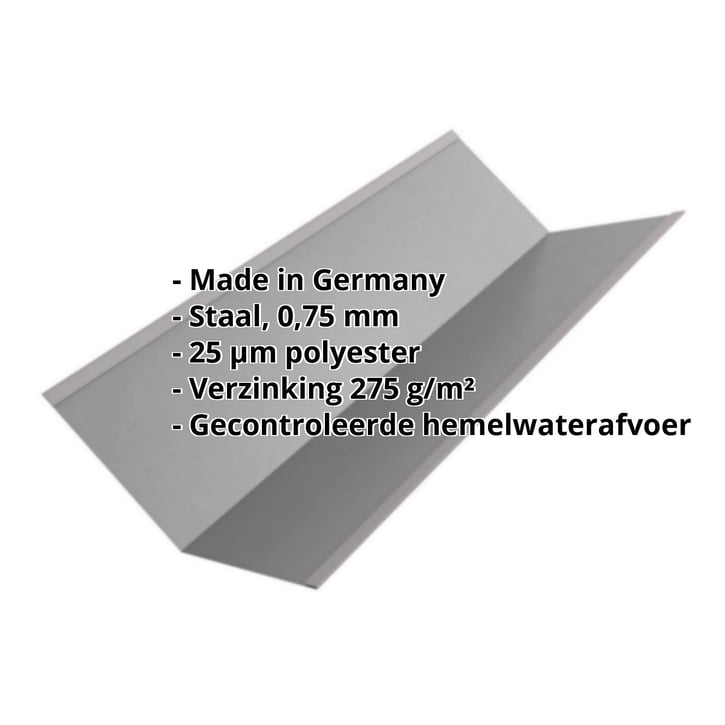 Kilgoot | 195 x 195 x 2000 mm | Staal 0,75 mm | 25 µm Polyester | 9007 - Grijs aluminiumkleurig #2
