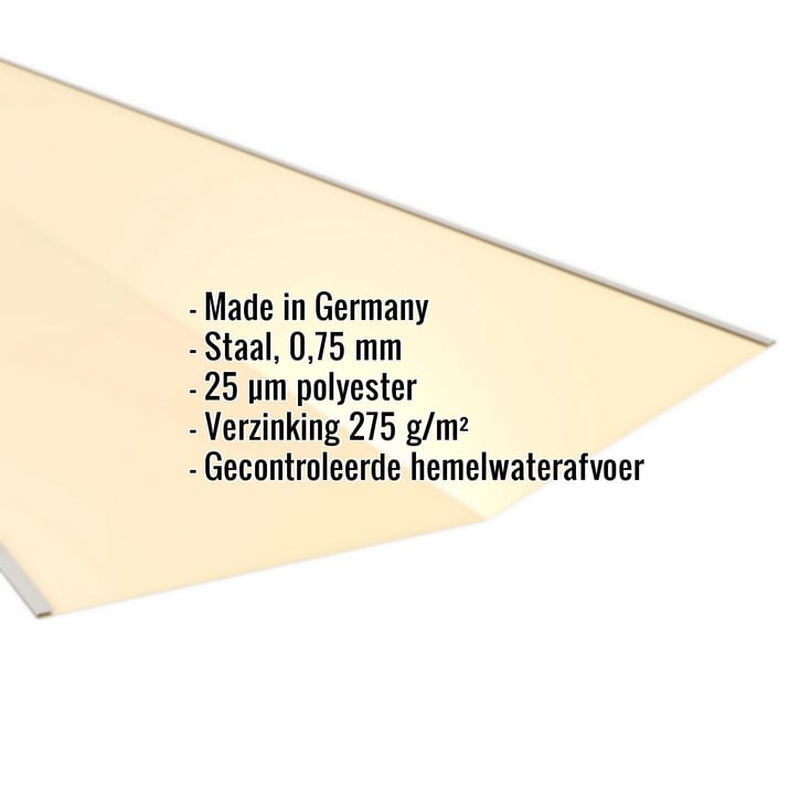 Kilgoot | 49 cm x 49 cm x 2,00 m | Staal 0,75 mm | 25 µm Polyester | 1015 - Licht ivoorkleurig #2