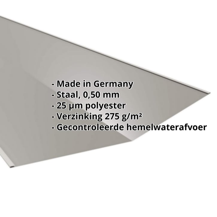 Kilgoot | 490 x 490 mm | Staal 0,50 mm | 25 µm Polyester | 9007 - Grijs aluminiumkleurig #2